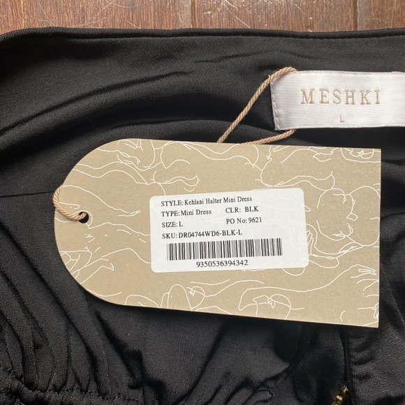 Meshki Black Halter Mini Dress - Picture 7 of 7
